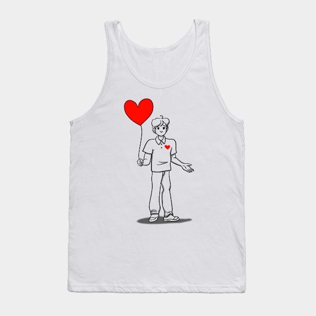 Boy with balloon Tank Top by SailorAnna07